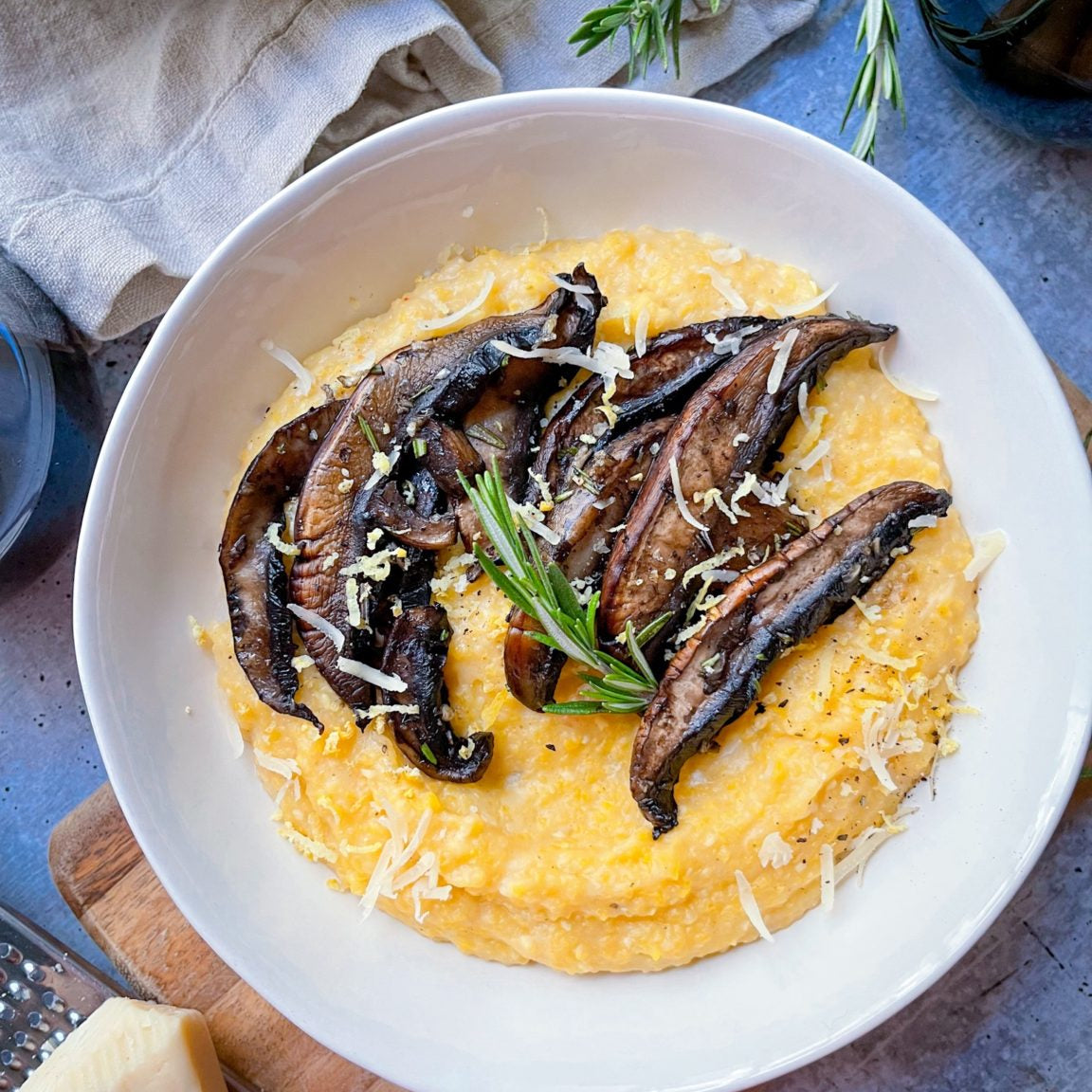 Creamy Vegan Truffle Parmesan Polenta