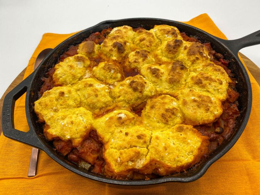 Veggie Chili Cornbread Skillet