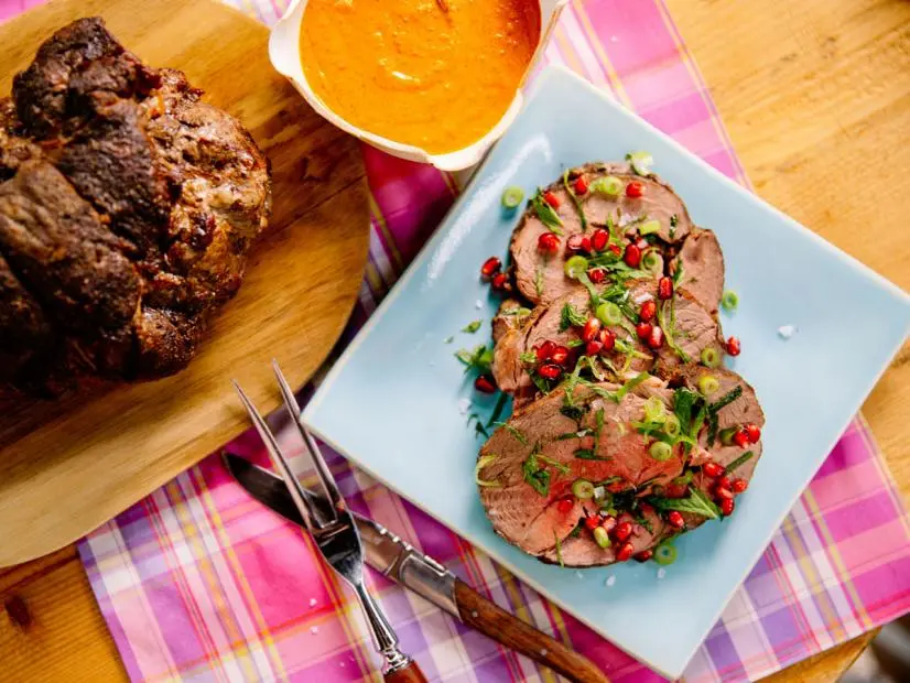 Spice-Rubbed Leg of Lamb with Harissa Yogurt Sauce